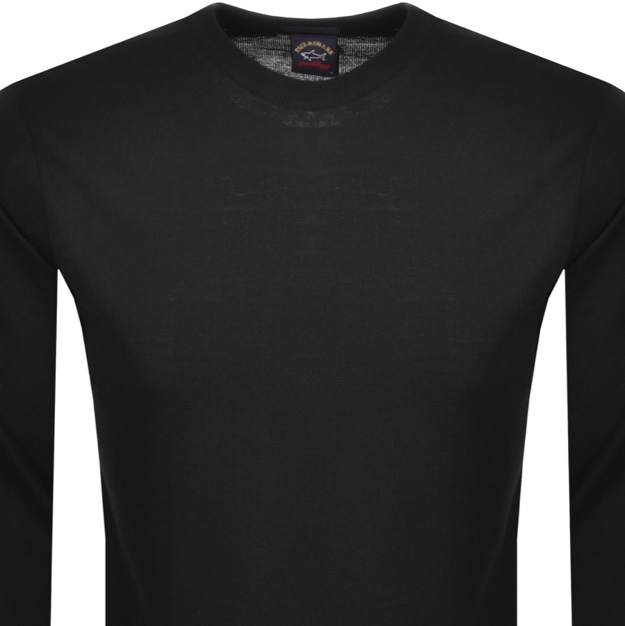 Alternative Image for ProductPaul And Shark Crew Neck Wool Jumper Black2